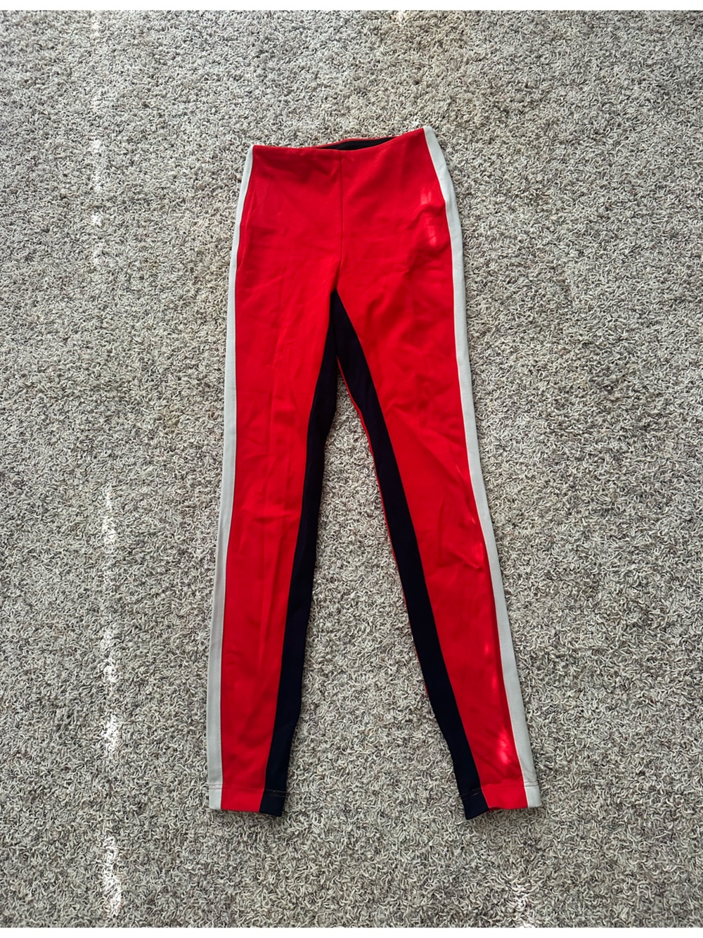 Lysse Red, Black & White Colorblock Leggings